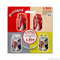 Aktionstragetasche mit abreißbarem Rechteck 'Coca-Cola', LDPE, weiß eingefärbt, 80µ, 39 x 40 + 7 cm