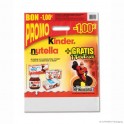 Promotional carrier bag with tear-off strip 'Kinder/Nutella', LDPE, transparent, 60µ, 37 x 49 + 0 cm