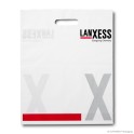 Bladversterkte draagtas 'Lanxess', AlpaGreen LDPE, wit ingekleurd, 50µ, 35 x 44 + 4 cm