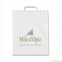 Sac à poignées rapportées 'Mila d‘Opiz', PEBD, blanc dans la masse, 60 µ, 25 x 31 + 3 cm