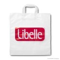 Loop handle carrier bag 'Libelle', MDPE, semi-transparent, 60µ, 35 x 35 + 5 cm