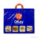 Loop handle carrier bag 'Okay Compact', COEX, white coloured, 65µ, 50 x 41 + 10 cm